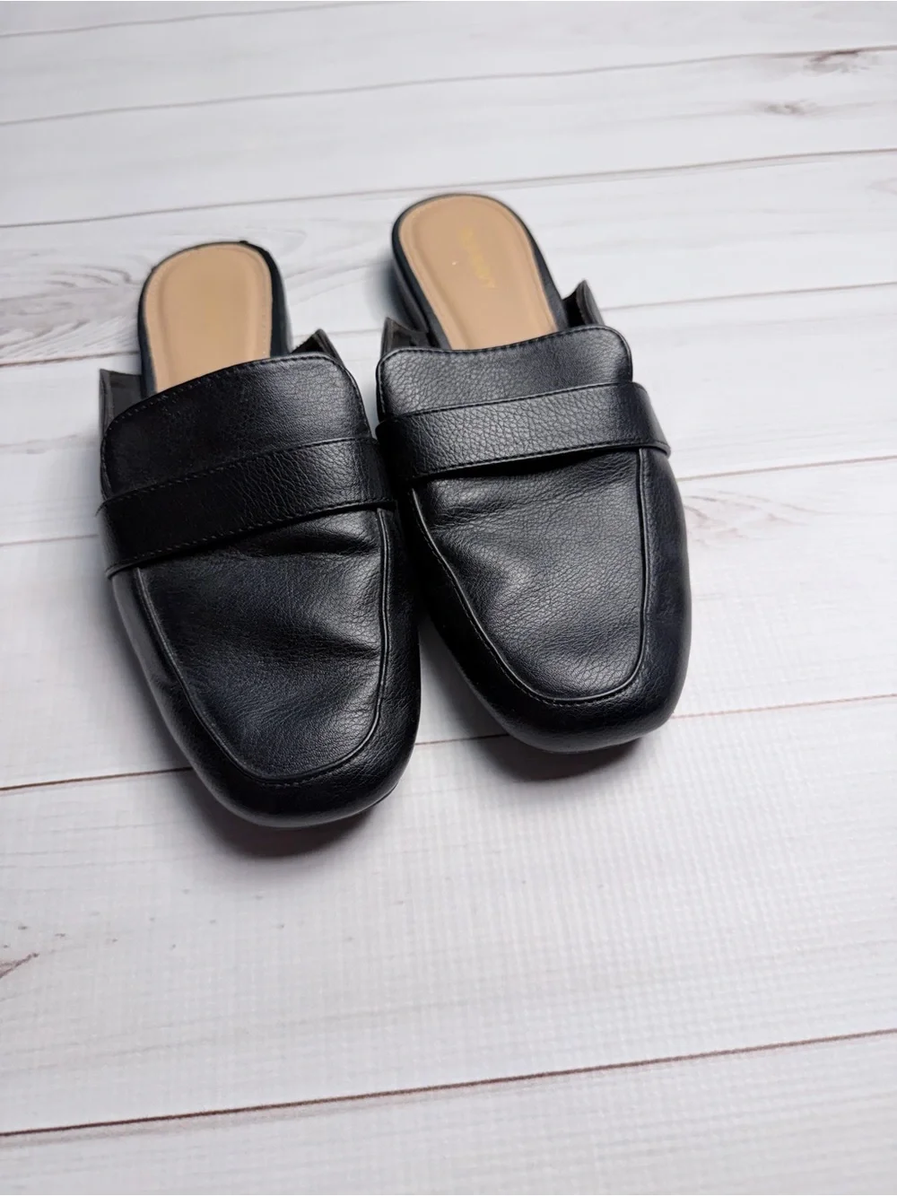 Old Navy Black Slip-On Mule Loafers